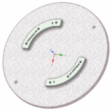 Banding wheel-whirler 3D printed locking locating brackets